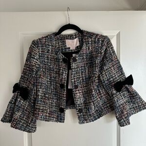 Gal Meets Glam Tweed Jacket with Bows